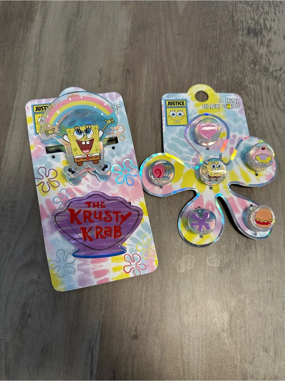 SpongeBob Hair Claws Clips NWT